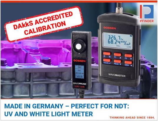 Combination measuring device for UV/Lux - also with DAkkS calibration certificate